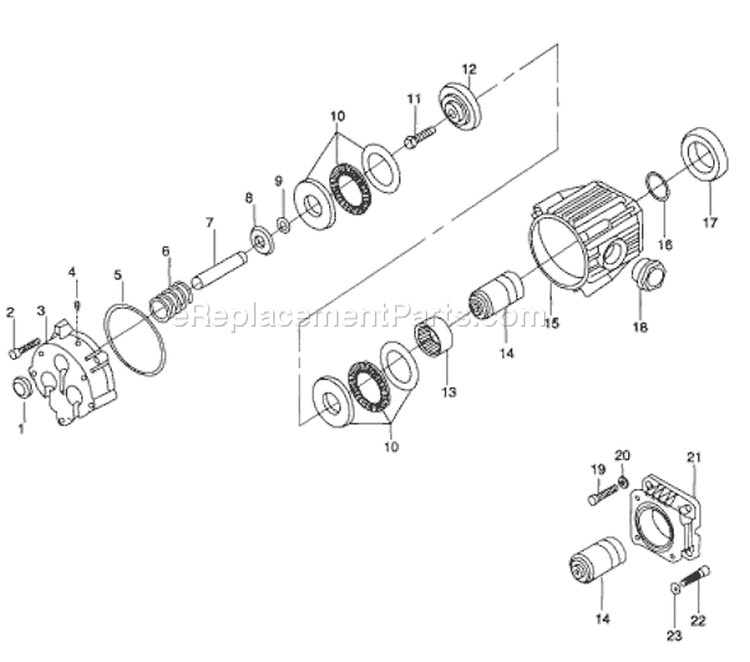 Page AD Diagram and Parts List for A2701  Briggs and Stratton Pressure Washer
